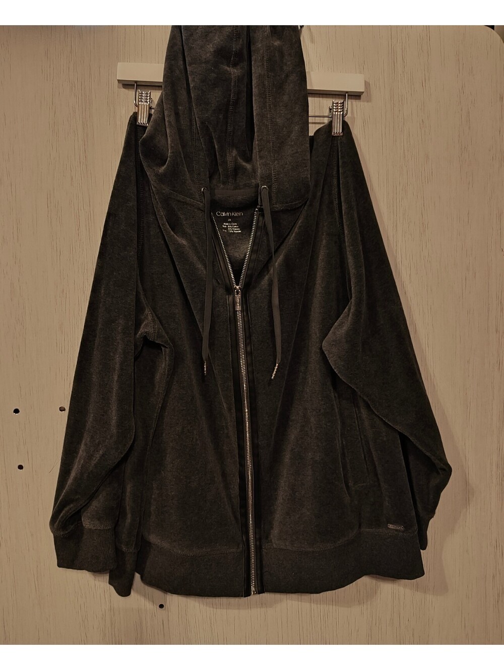 Calvin Klein charcoal fleece hoodie XL